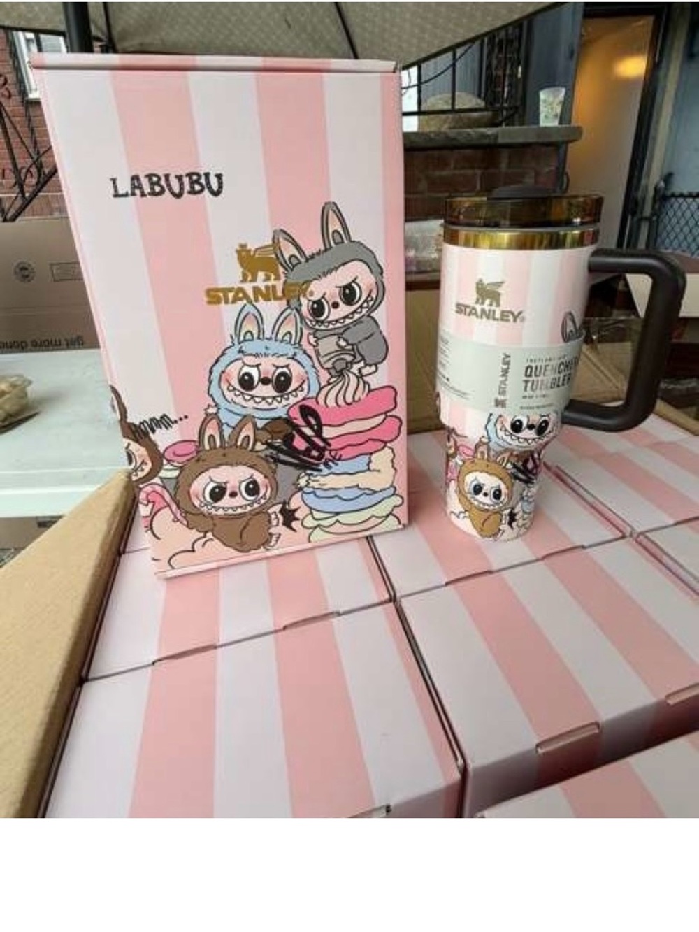 Stanley Pink Labubu Character Insulated Tumbler with Matching Gift Box